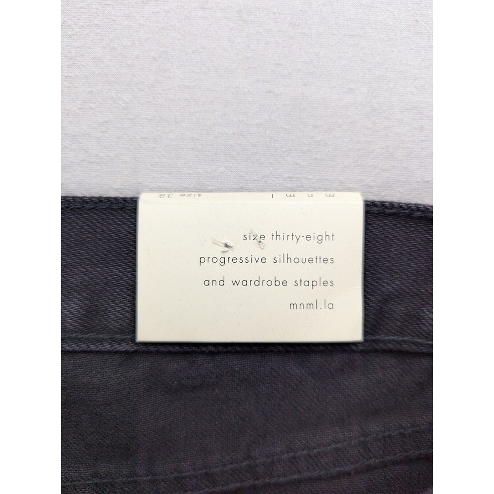 MNML Jeans Mens Sz 38 Raw Hem Cowboy Classiccore D212 Button Fly Charcoal - Picture 9 of 15
